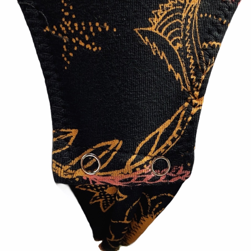 Free People Floral Black & Gold Bodysuit Large - Picture 10 of 14